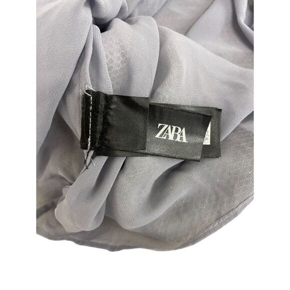 Zara Womens Dress Small S Maxi Sequined Mesh Sleeveless silver 9001/173 NWT - Picture 8 of 16